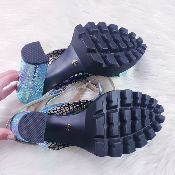 Only maken Rave Chunky Heels Chameleon Mesh Platform - Picture 6 of 6